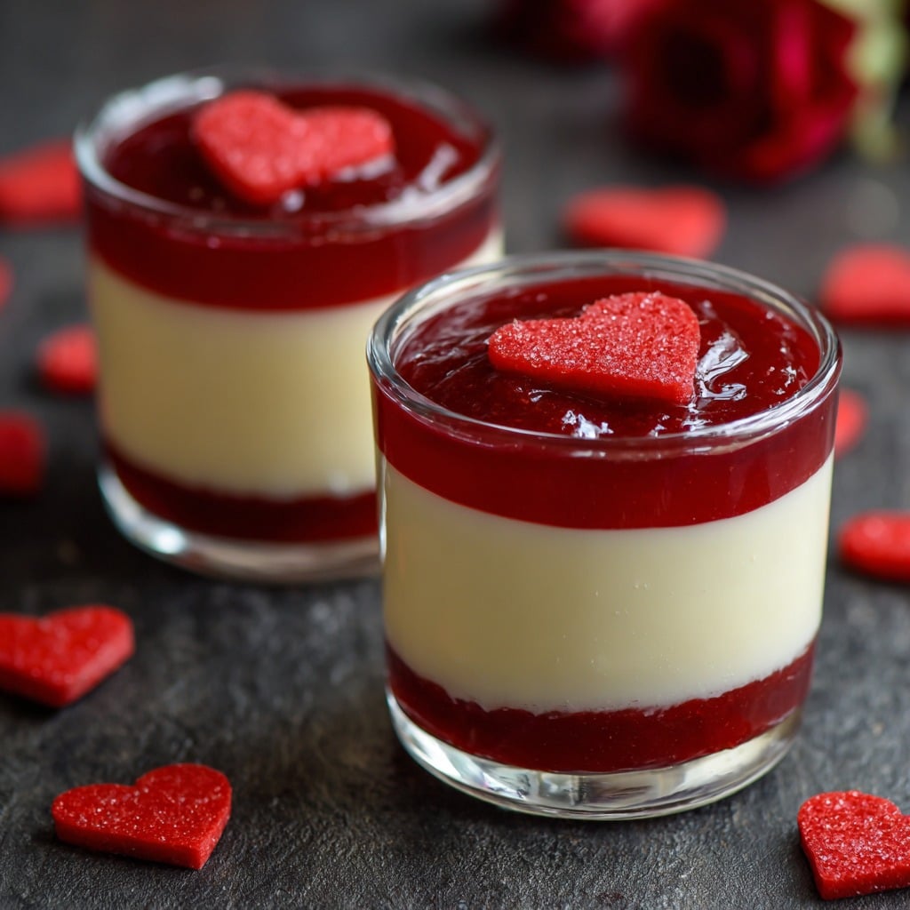 Layered Raspberry Jello Cups with Creamy Pudding