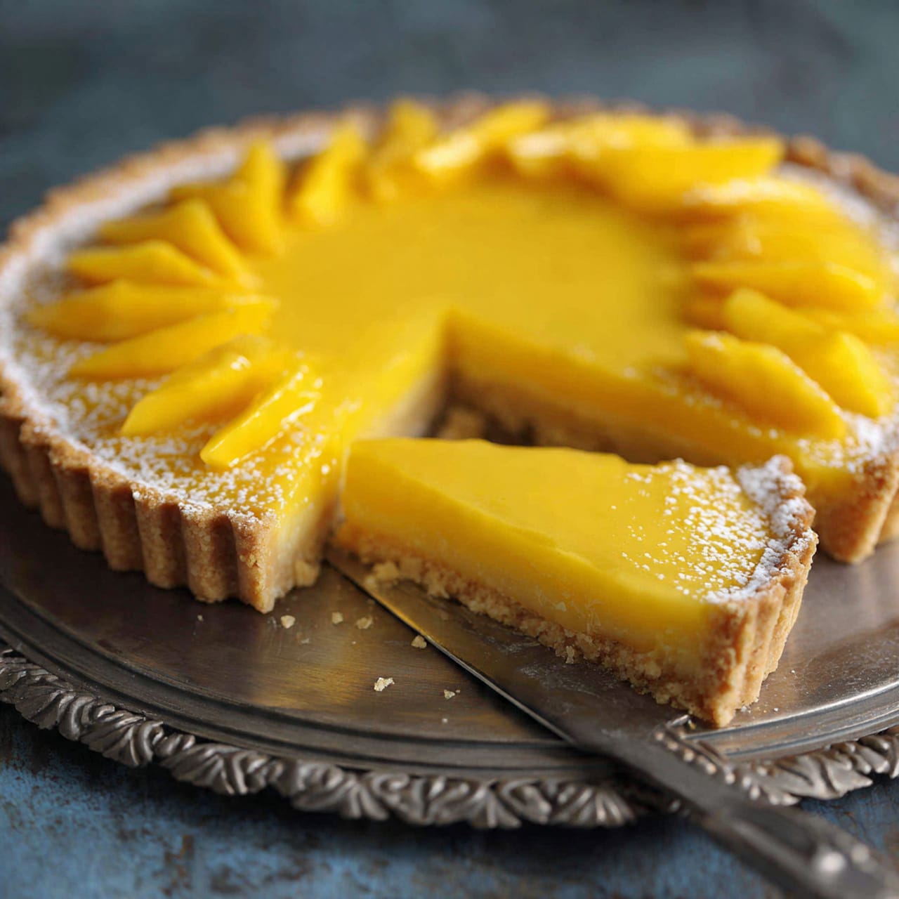Mango Vanilla Mirror Tart