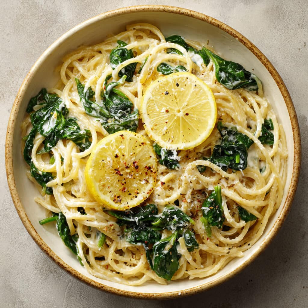 Delicious Lemon Ricotta Pasta And Spinach