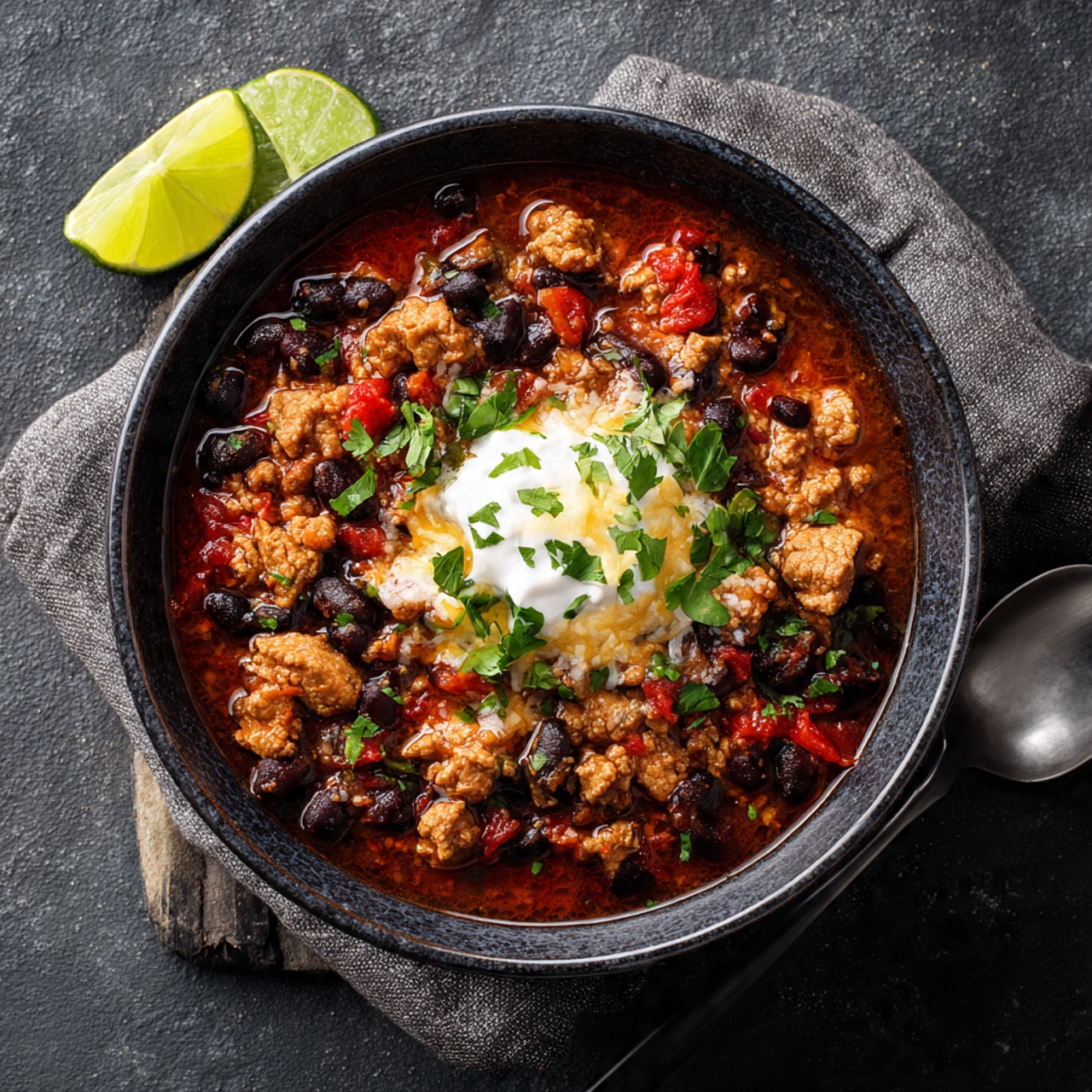 Chipotle Turkey Chili with Black Beans