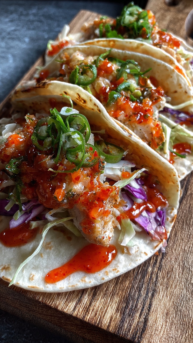 Zesty Fish Tacos with Spicy Sriracha Lime Sauce