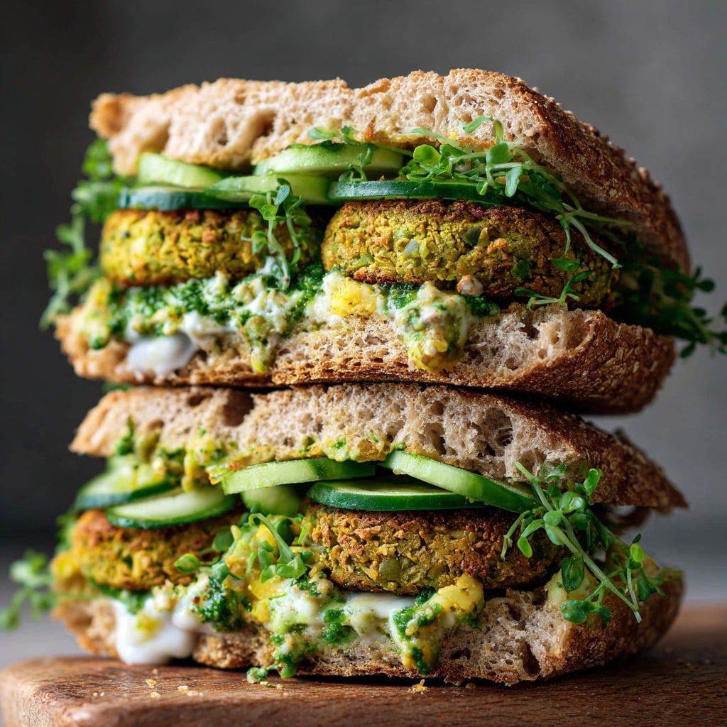 Baked Falafel Sandwiches