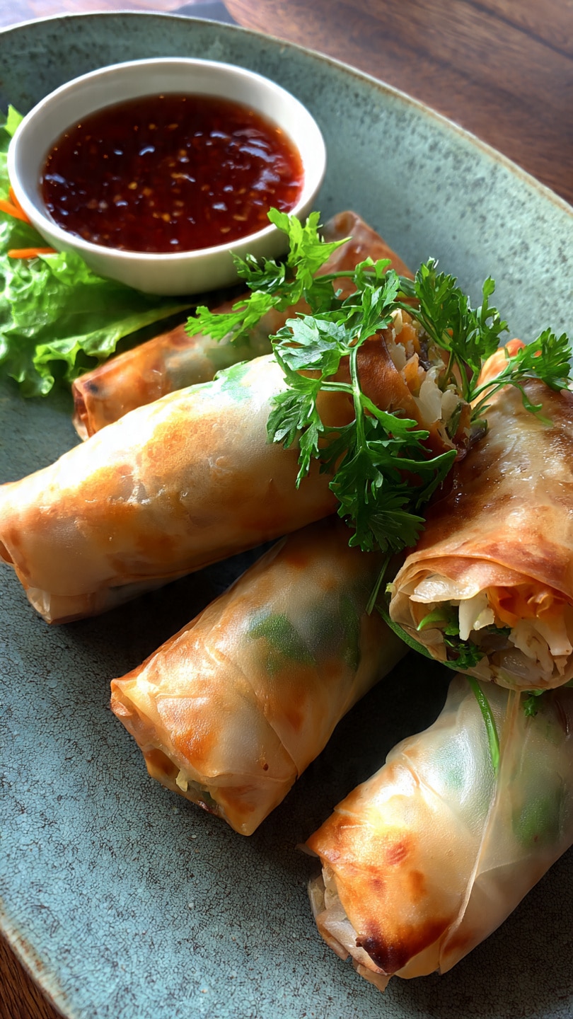 Crispy Rice Paper Spring Rolls