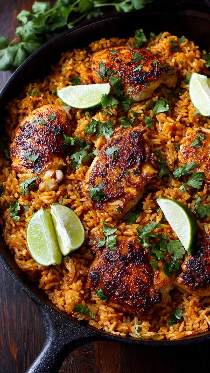 One Pan Chipotle Honey Chicken and Rice