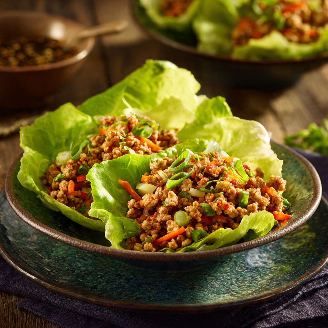Healthy Ground Turkey Lettuce Wrap Bowls