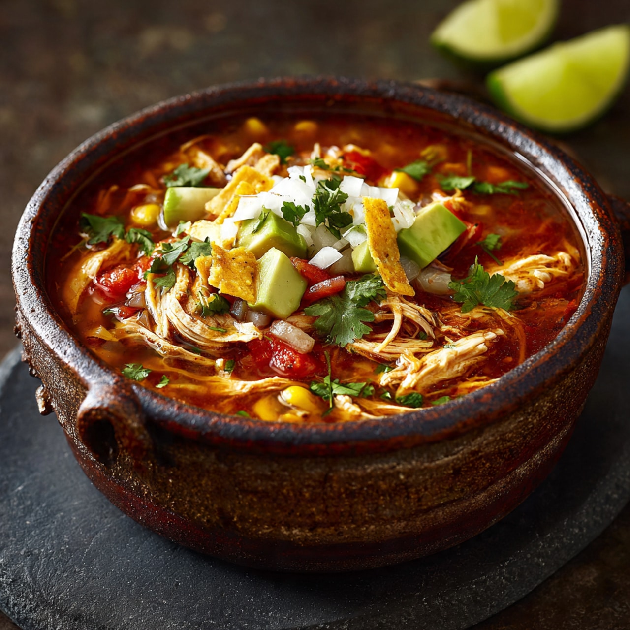 Slow Cooker Chicken Tortilla Soup