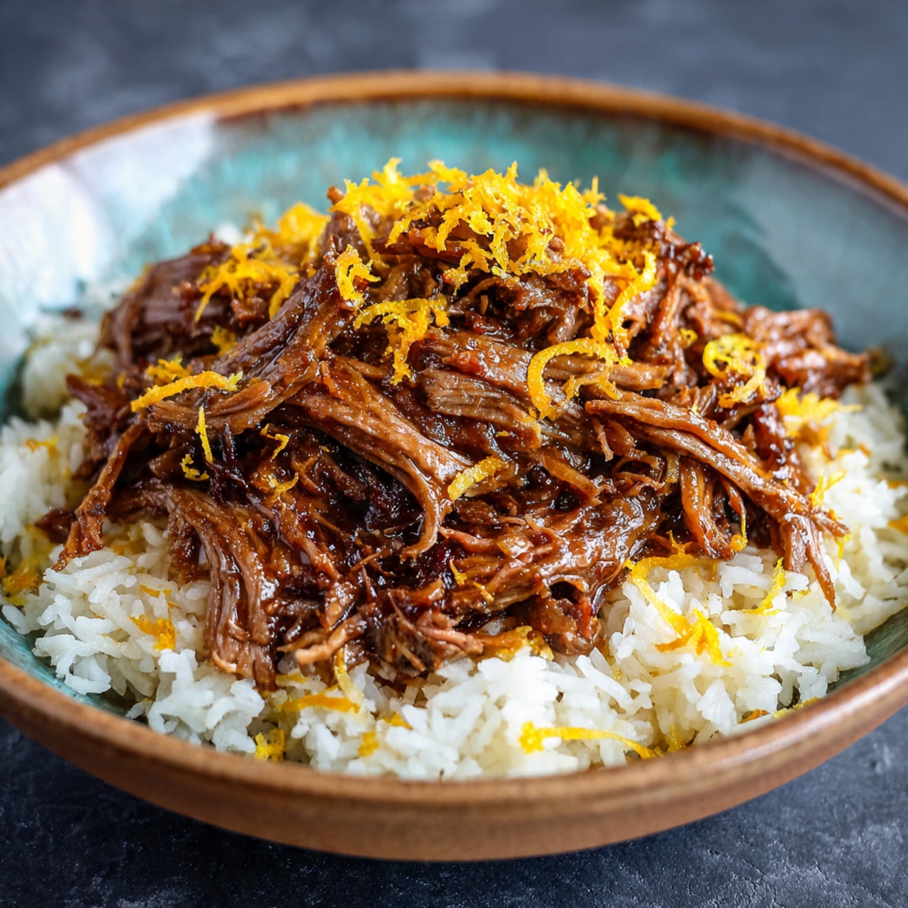 Citrus Shredded Beef (Crockpot)
