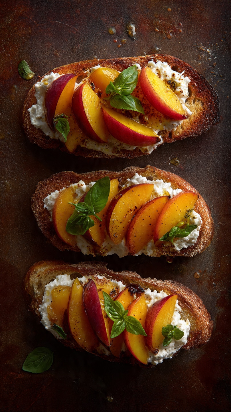 Best Peach Bruschetta With Whipped Ricotta