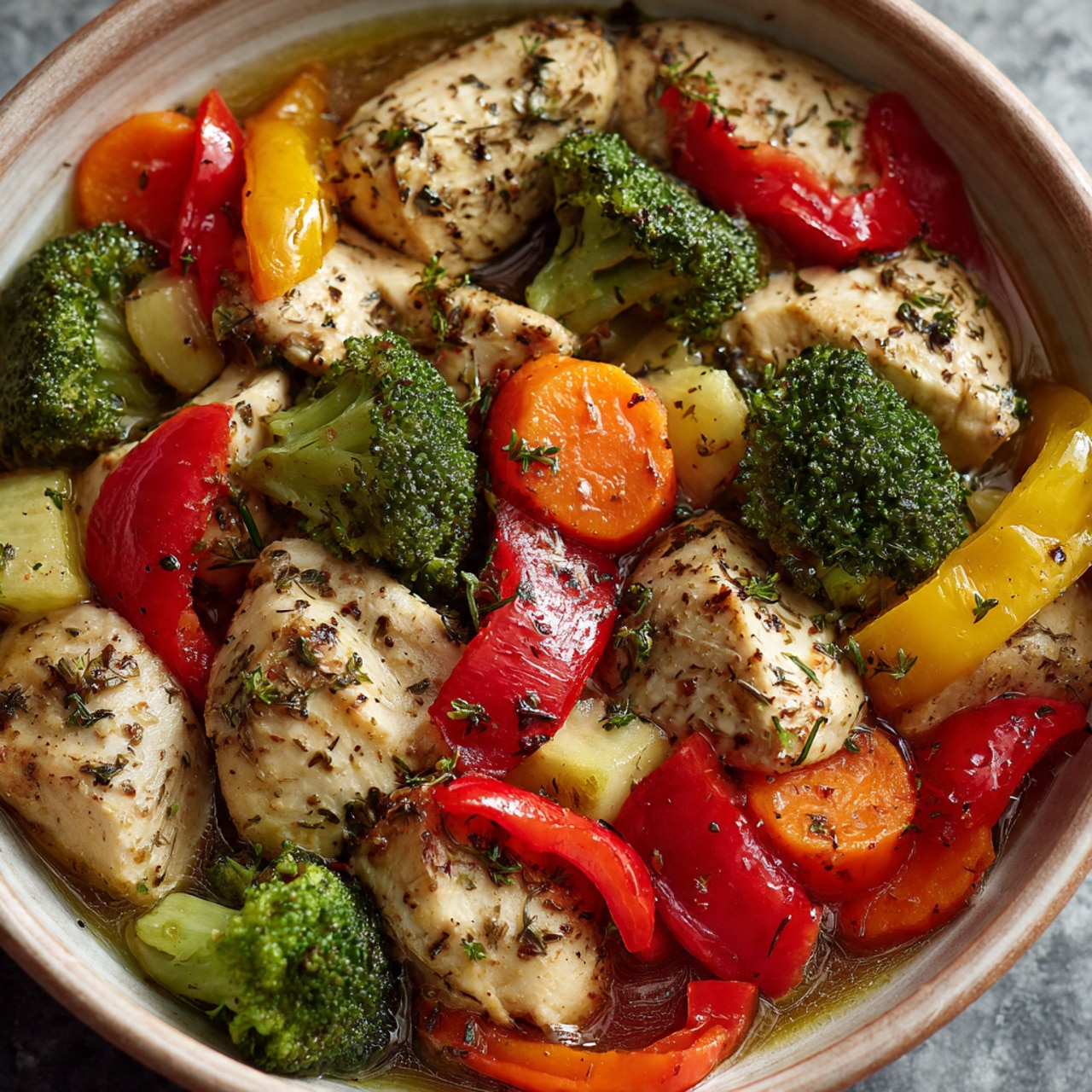 Slow Cooker Lemon Honey Chicken and Vegetables