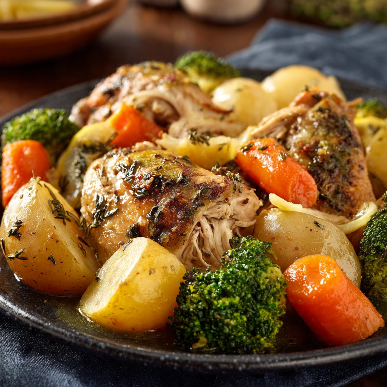 Slow Cooker Lemon Honey Chicken and Vegetables