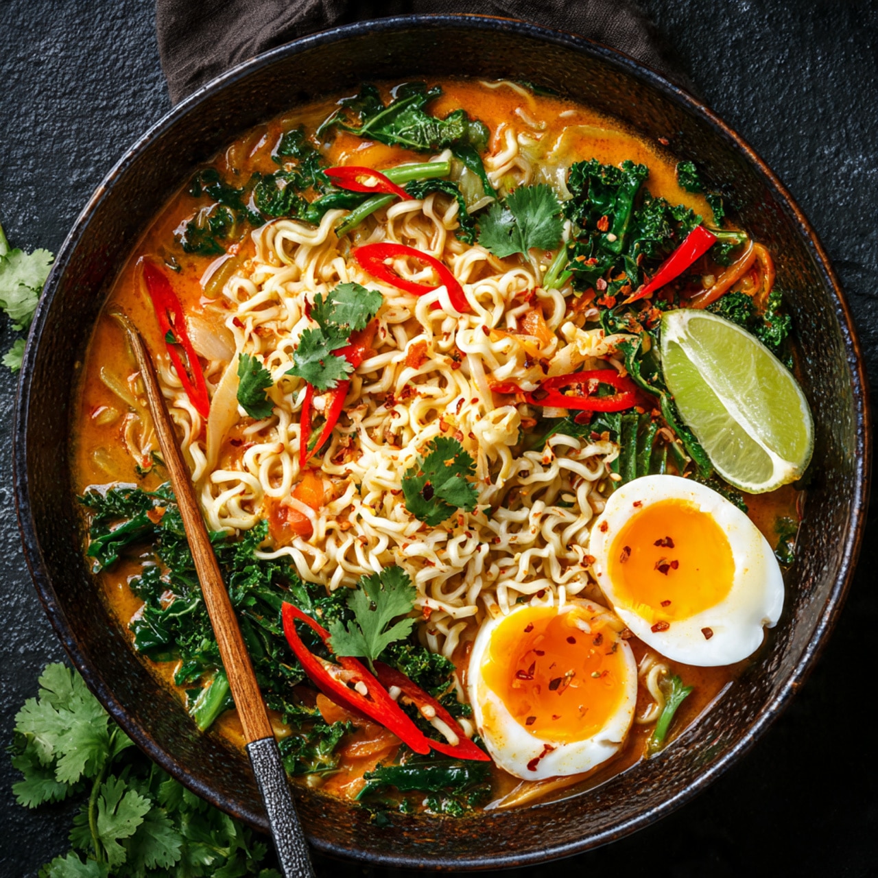 Easy Vegan Thai Red Curry Ramen