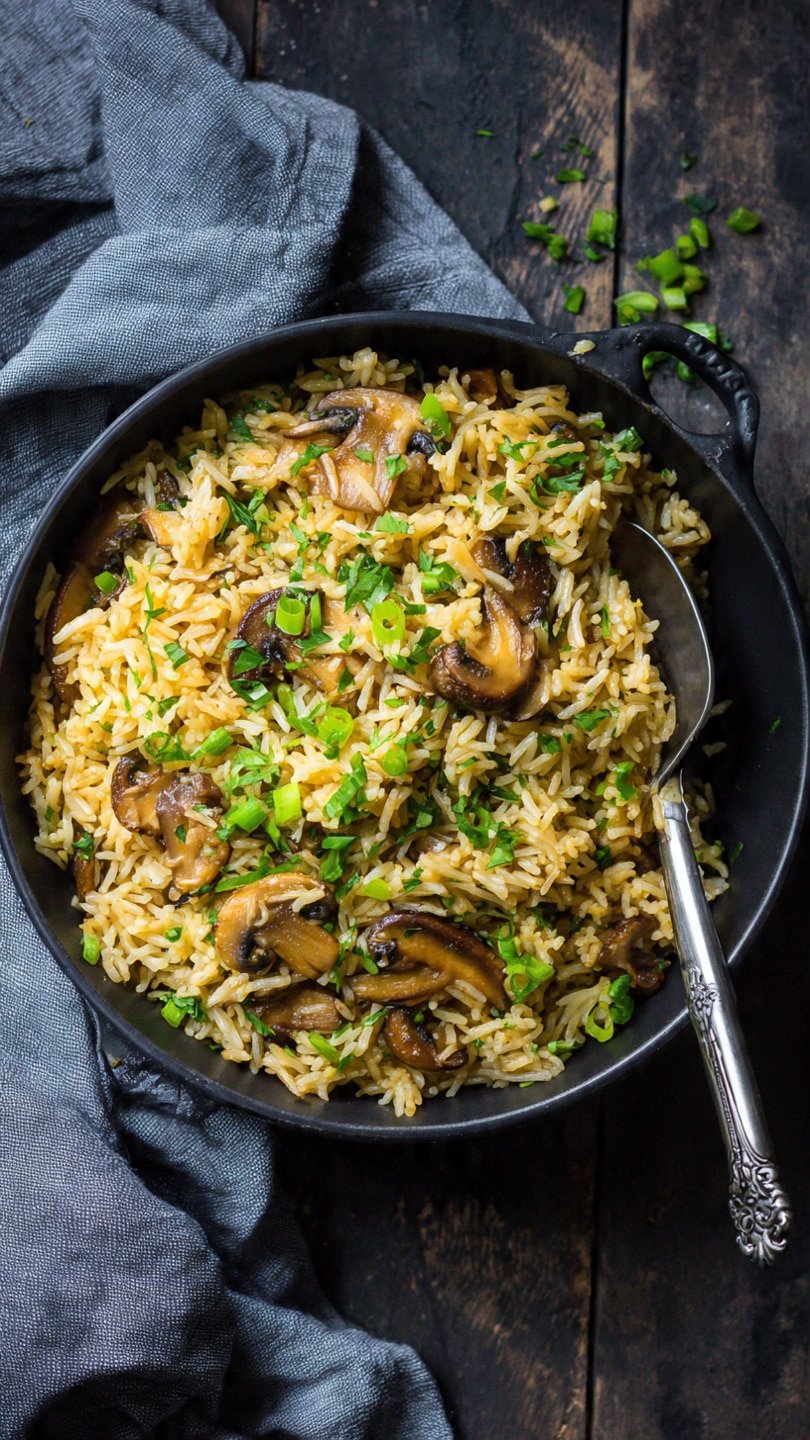 One-Pot Soy Sauce Mushroom Rice