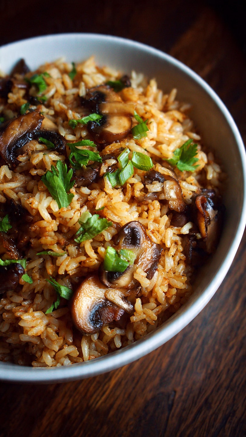 One-Pot Soy Sauce Mushroom Rice