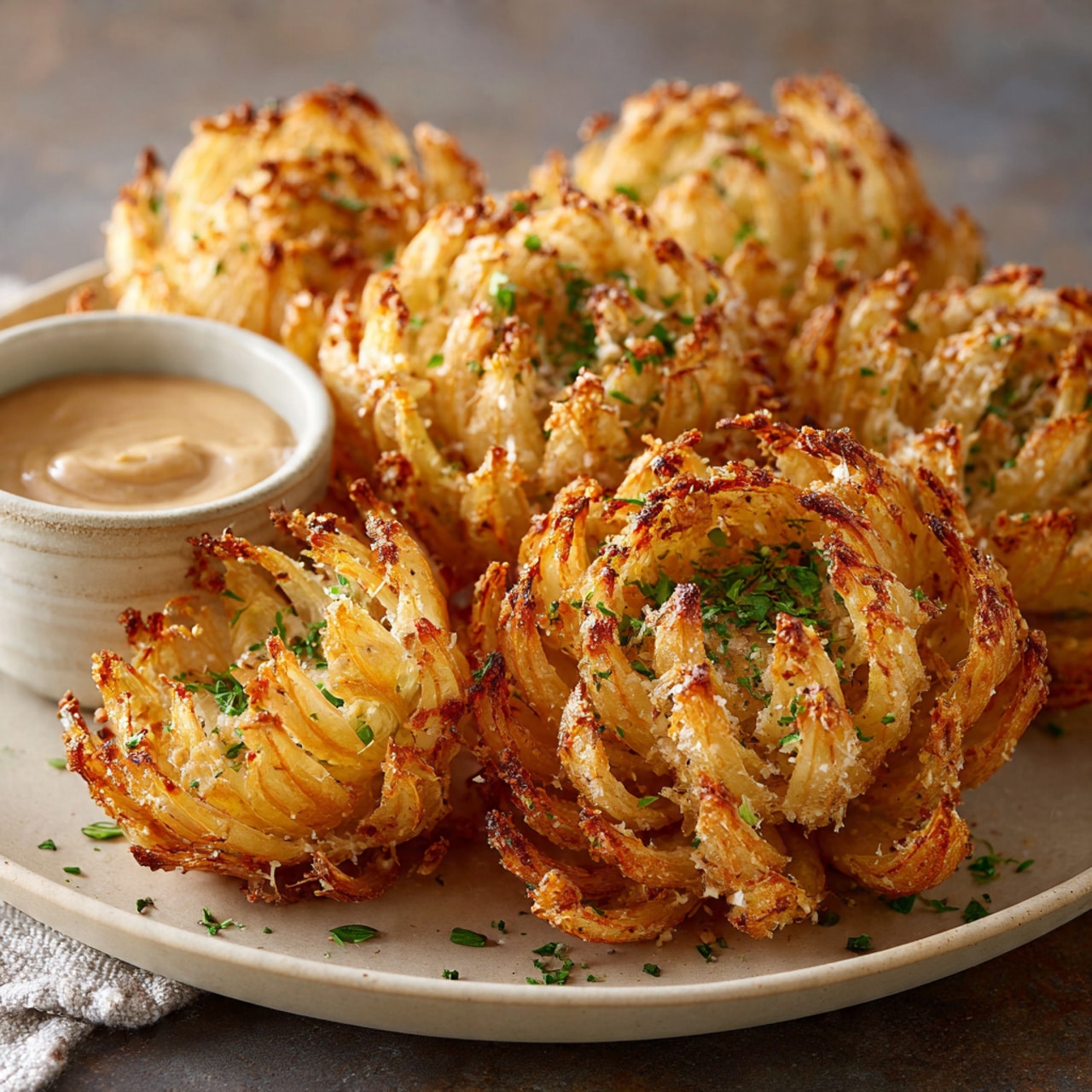 Healthy Mini Air Fryer Blooming Onions