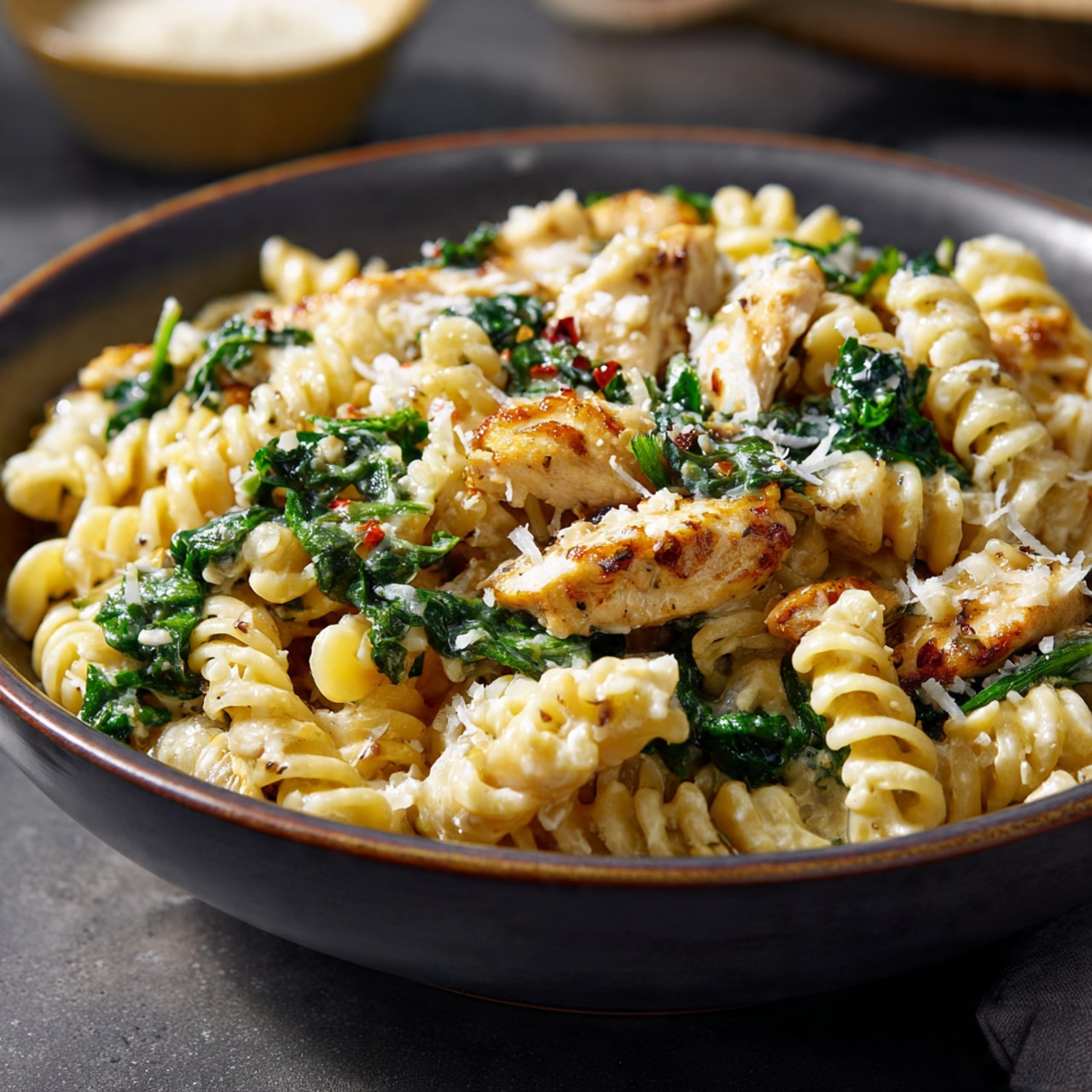 High-Protein Garlic Parmesan Pasta Bowls