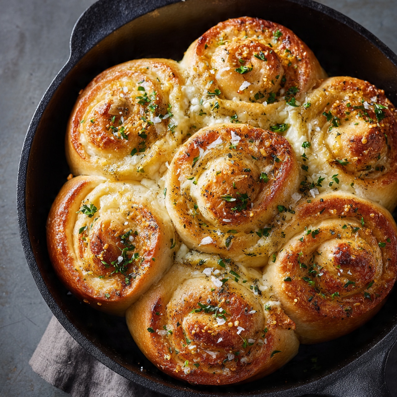 Stuffed Garlic Cream Cheese Rolls