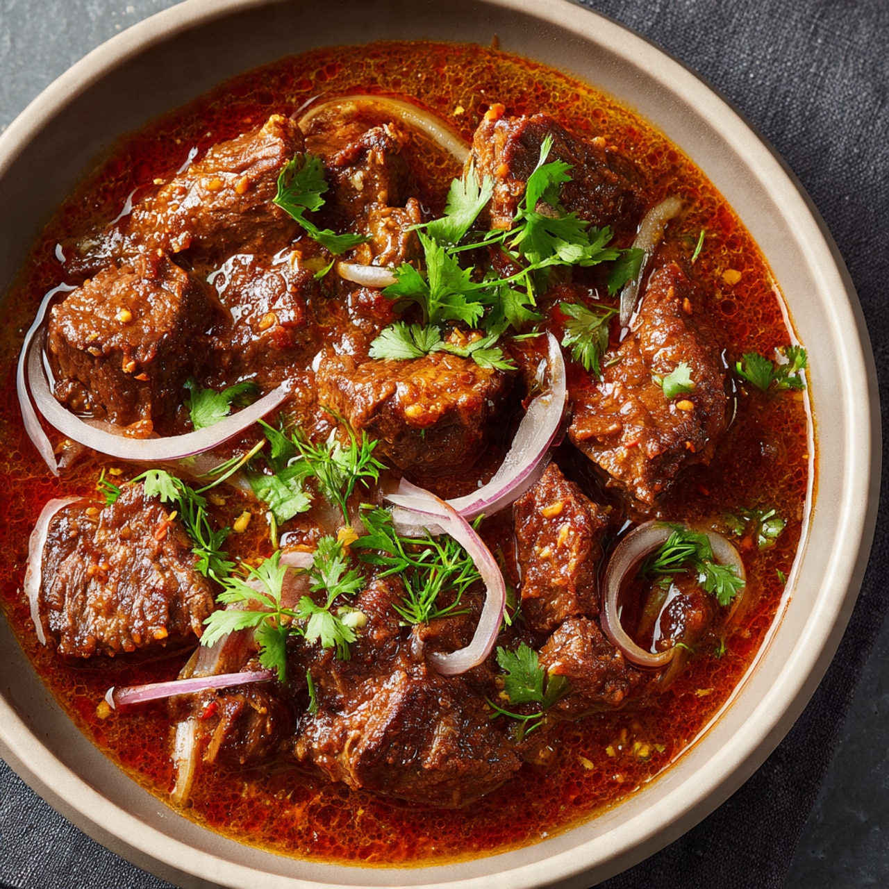 Slow-Cooked Beef in Tomato Gravy