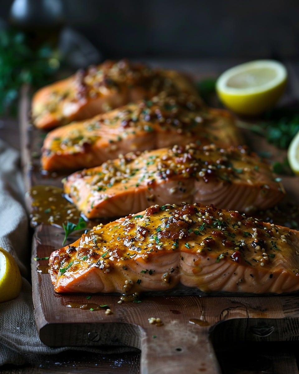 Honey Mustard Baked Salmon
