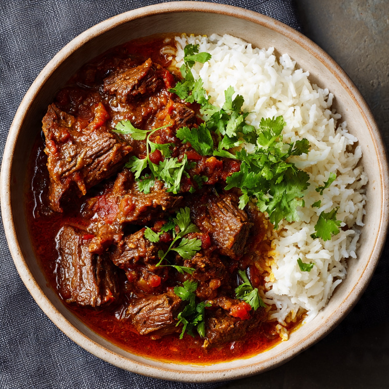 Slow-Cooked Beef in Tomato Gravy