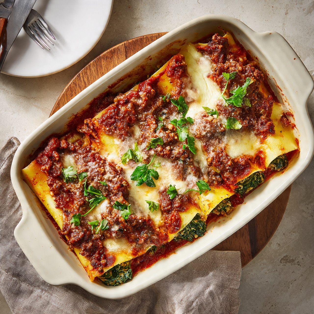 Easy & Delicious Baked Beef Cannelloni Recipe with Spinach