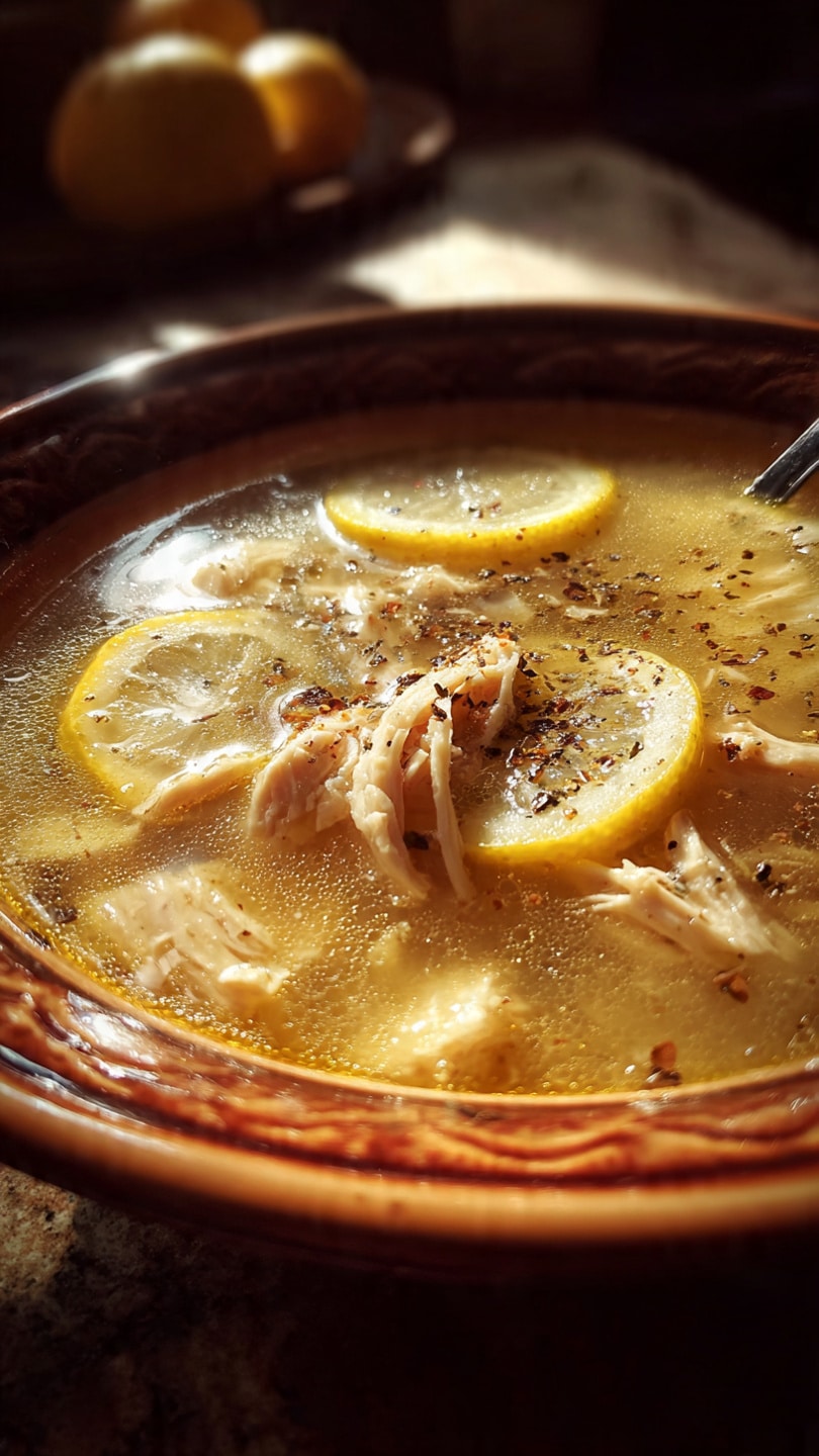 Crockpot Lemon Chicken Soup