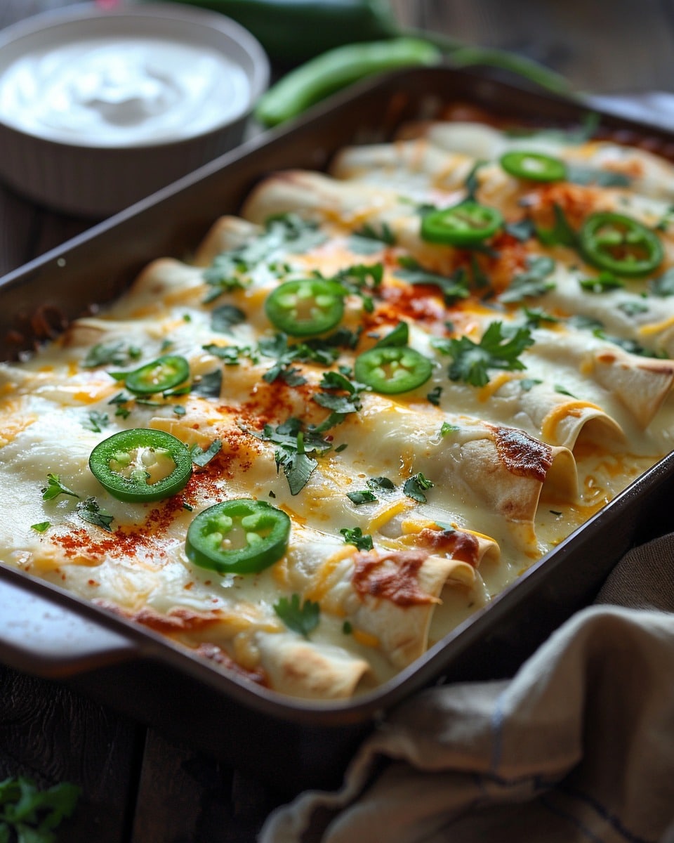 Jalapeño Cream Cheese Chicken Enchiladas
