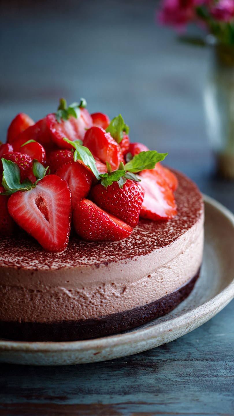 Strawberry Chocolate Mousse Cake