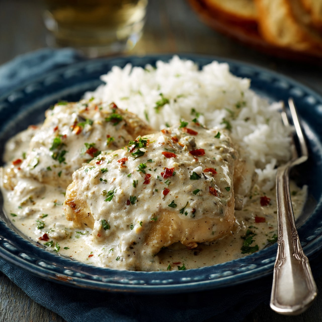 Crockpot Creamy Garlic Chicken