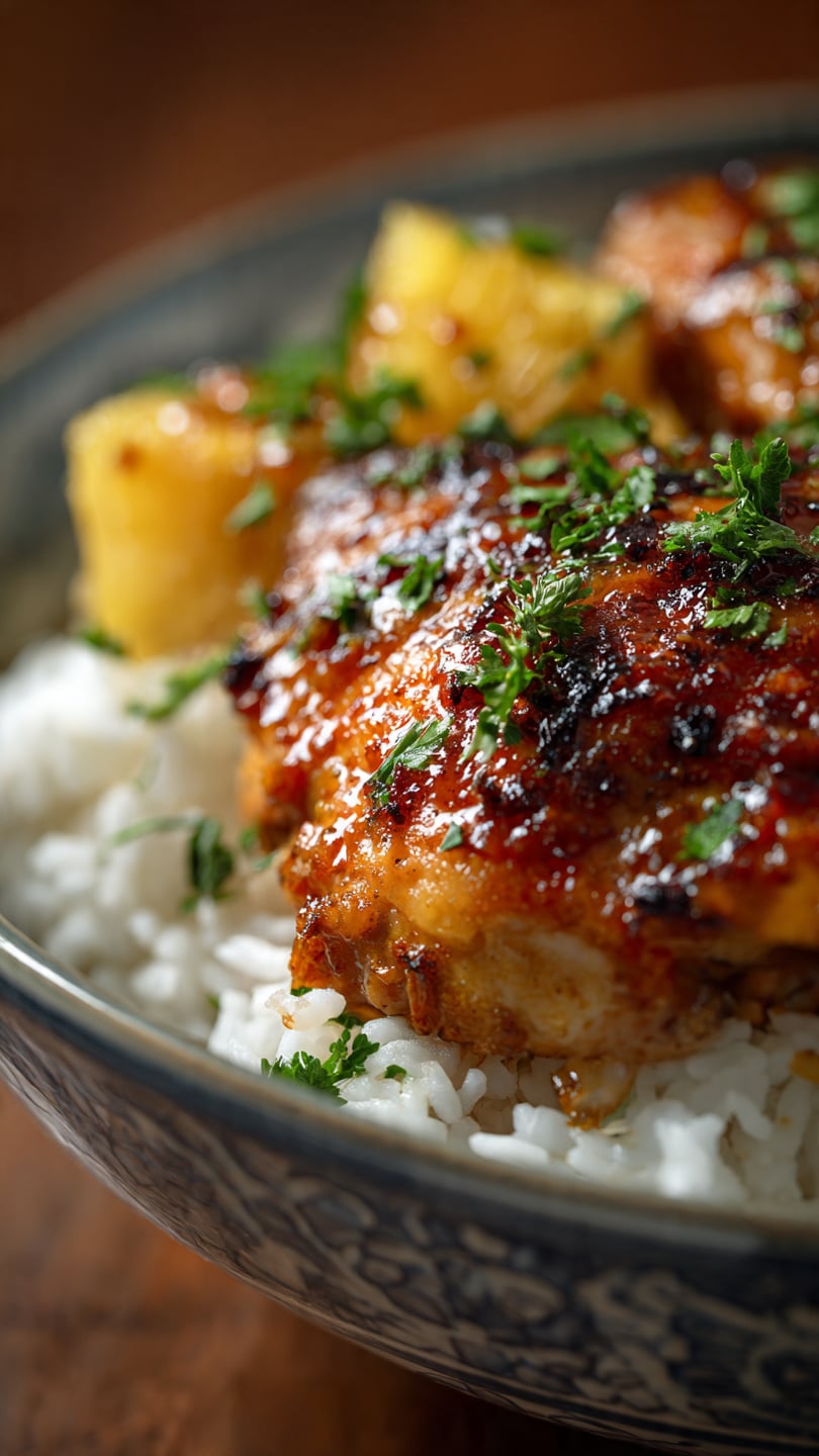 Crockpot Pineapple BBQ Chicken