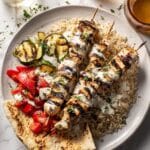 Quick Chicken Souvlaki Rice Pilaf Recipe
