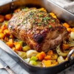 Slow-Roasted Lamb with Feta, Peppers, and Dill Recipe