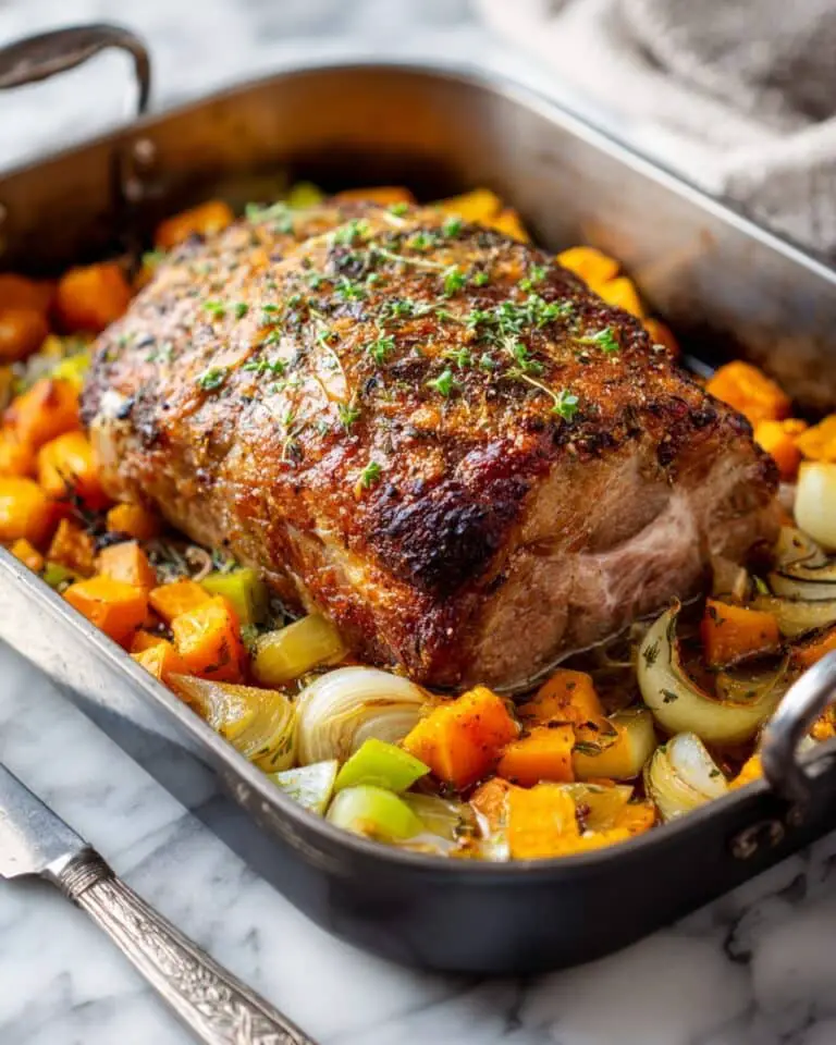 Slow-Roasted Lamb with Feta, Peppers, and Dill Recipe