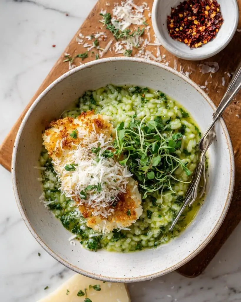Creamy Pesto Orzo with Veggies and Parmesan Recipe