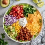 Beef Taco Salad with Creamy Lime Dressing Recipe