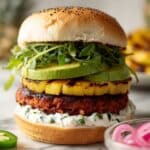 Blackened Salmon Burgers with Herbed Cream Cheese Recipe