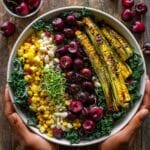 Sunflower Seed, Kale, and Cherry Salad with Savory Granola Recipe