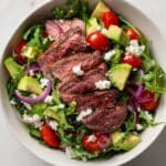 Grilled Steak Salad with Avocado, Cherry Tomatoes, and Feta Recipe