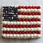 4th of July Cake with Fresh Berries and Cream Cheese Frosting Recipe