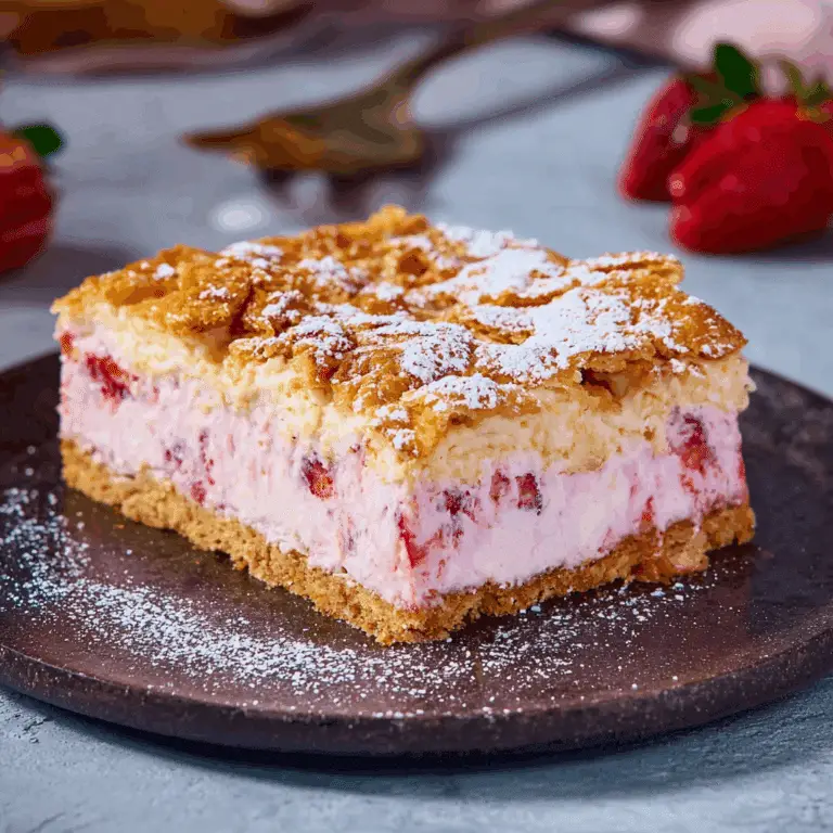 Puff Pastry Strawberry Cheesecake