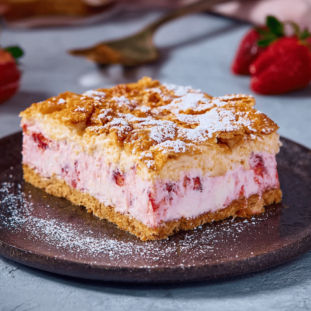 Puff Pastry Strawberry Cheesecake