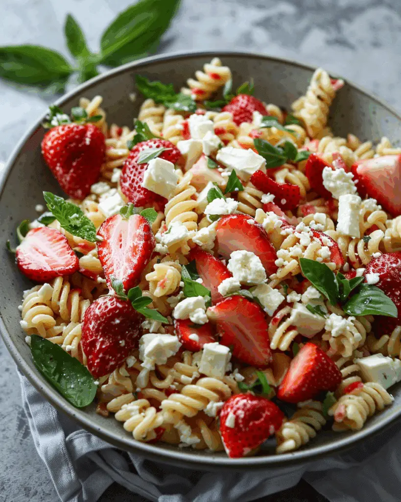 Strawberry Pasta Salad with Feta