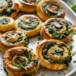 Spinach and Mushroom Pinwheels