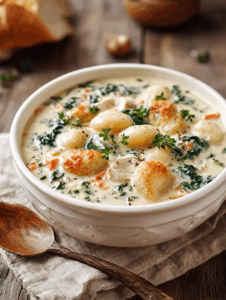 Copycat Olive Garden Chicken Gnocchi Soup Recipe