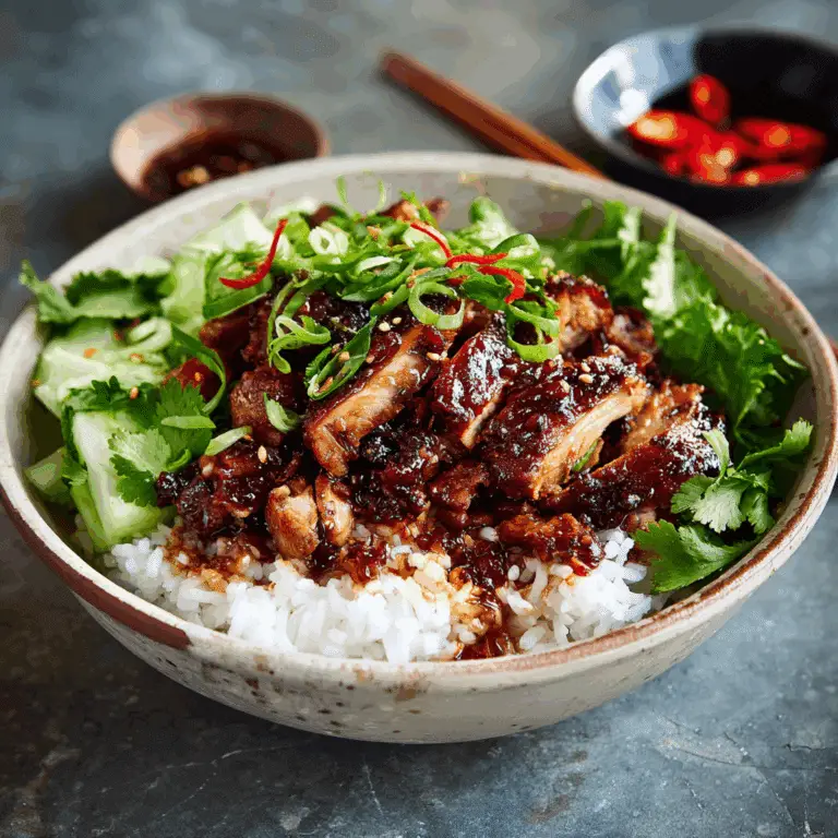 Sticky Chicken Rice Bowls