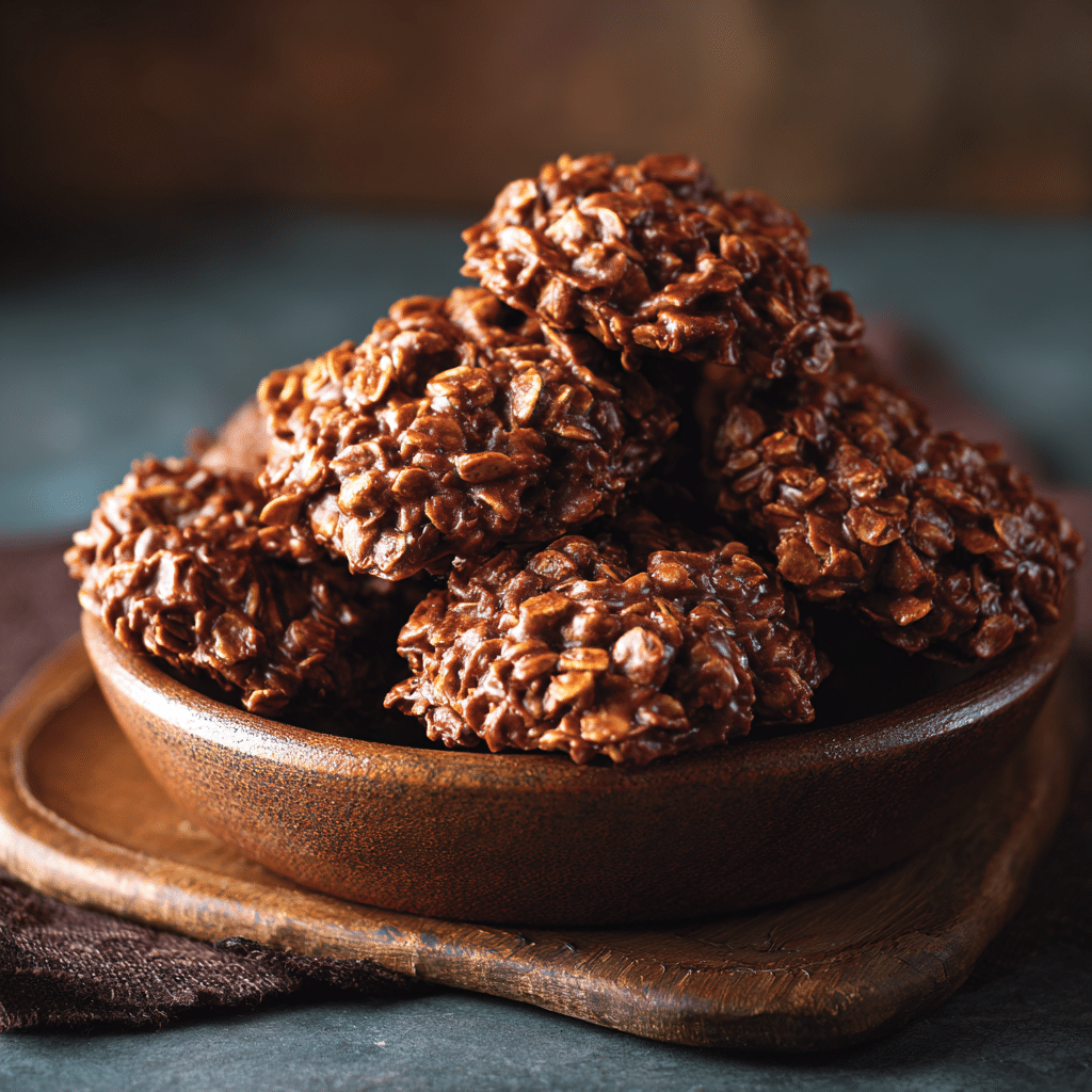 No Bake Chocolate Oatmeal Cookies (Healthy)