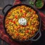 Beef Enchilada Fideo Skillet