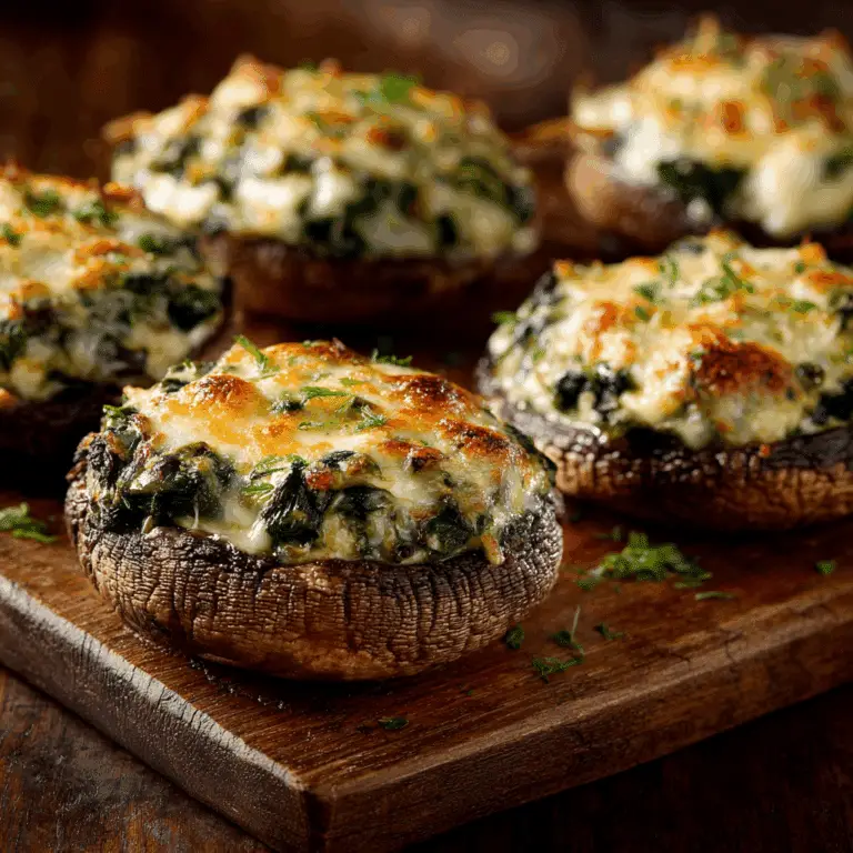 Spinach Cheese Stuffed Portobello