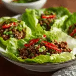 Asian-Style Ground Beef Lettuce Wraps