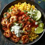 Grilled Shrimp Bowl with Corn Salsa & Creamy Sauce