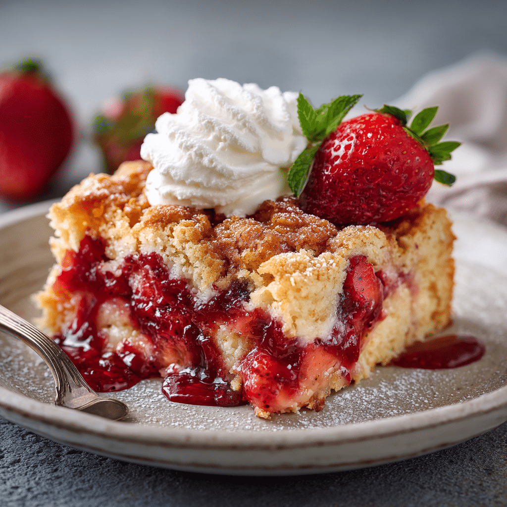 Strawberry Cheesecake Dump Cake
